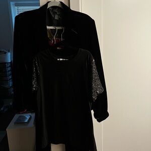 Gorgeous Vintage Nordstrom 1990s 3 Piece Black VELVET Suit from my wardrobe!!